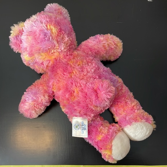 Build A Bear Endless Hugs Bright Pink Yellow Tie Dye Stuffed Animal Toy BAB 17" - Picture 6 of 13